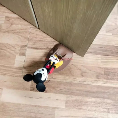 Disney Mickey Mouse & Donald Duck Door Stoppers – Creative Cartoon Windproof Anti-Collision Reusable Door Blockers for Home & Office