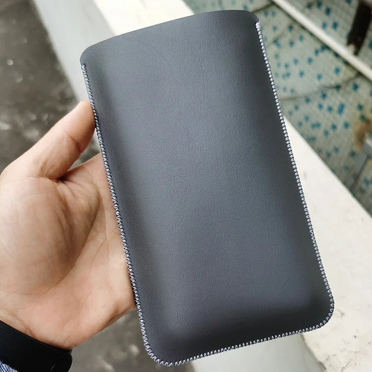 iPhone 12–18 Series Pro Max Plus Air Leather Phone Case - Anti-Fall Protective Pouch Sleeve for Business Use