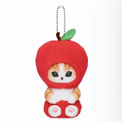 Yoyo Japanese Style Mofusand Plushie Shark Cat Keychain — Cute Fruit & Vegetable Soft Pendant Gift for Girls