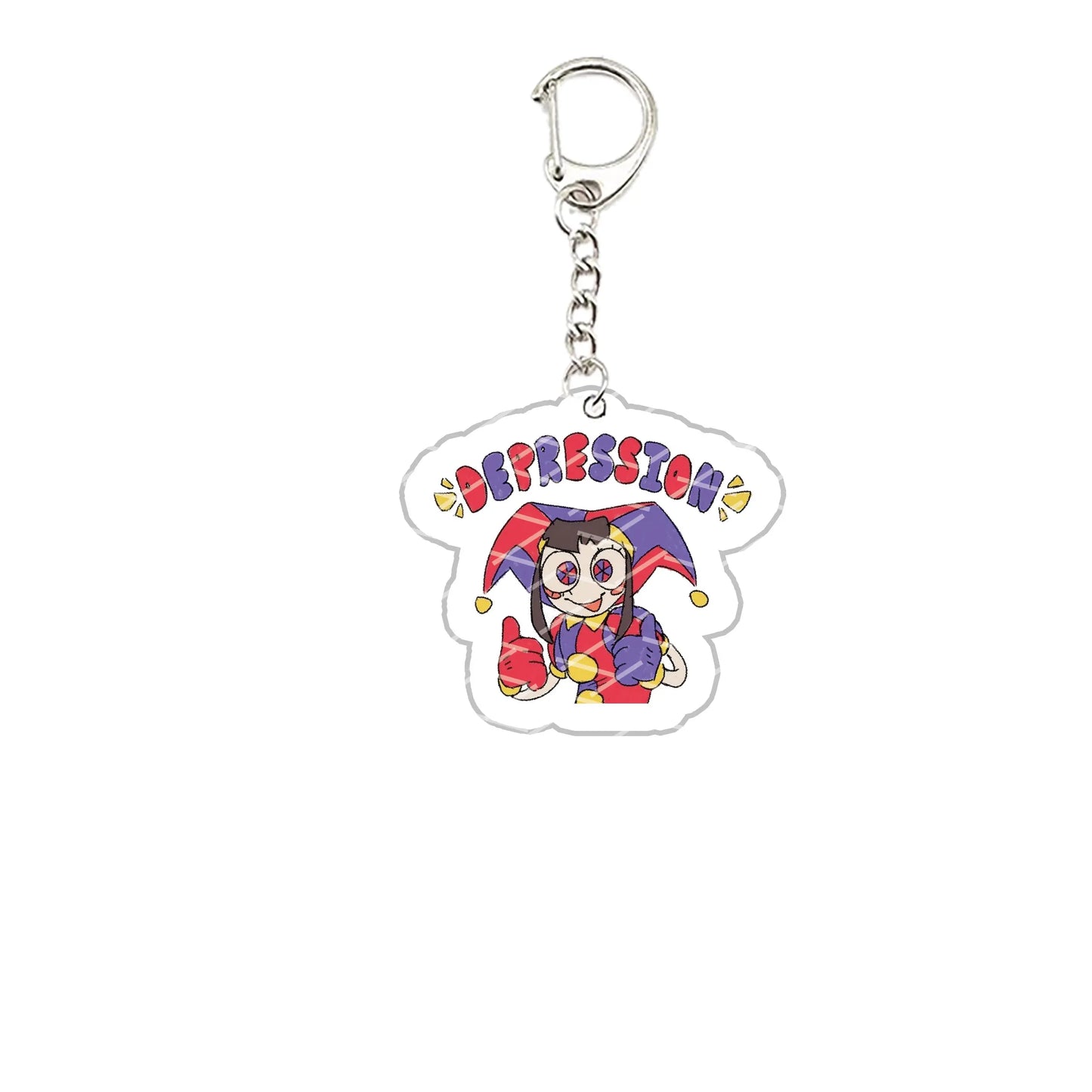 The Amazing Digital Circus Acrylic Keychain – Pomni, Jax, Ragatha, Gangle & Kinger Fan Gift Keyring for Bags & Accessories