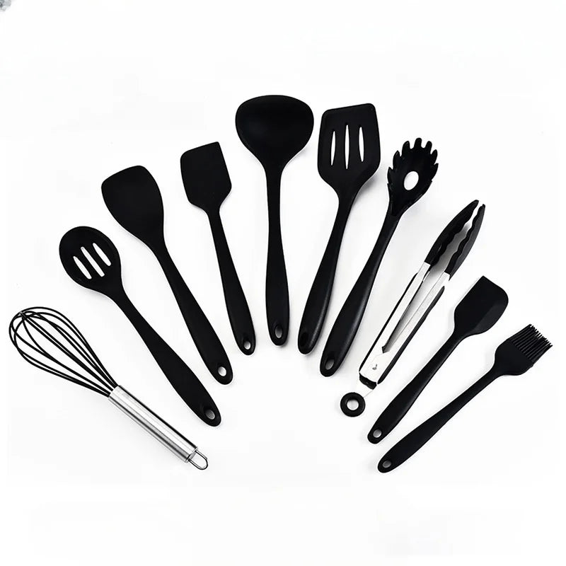 10-Piece Silicone Cookware Set – Kitchen Baking Tools, Spatulas & Scrapers