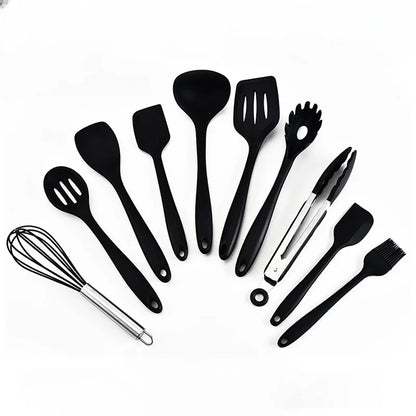 10-Piece Silicone Cookware Set – Kitchen Baking Tools, Spatulas & Scrapers