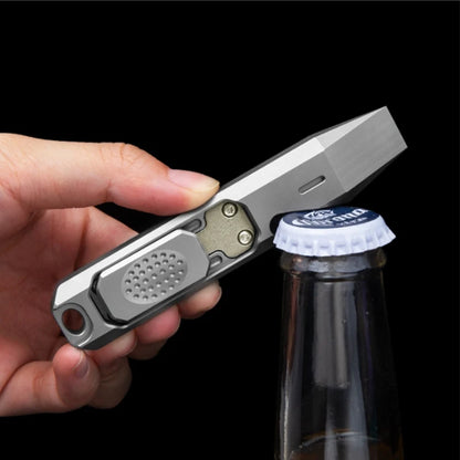 Titanium Alloy Multifunction EDC Tool – Wrench, Pry Bar, Bottle Opener & Screwdriver for Outdoor Use