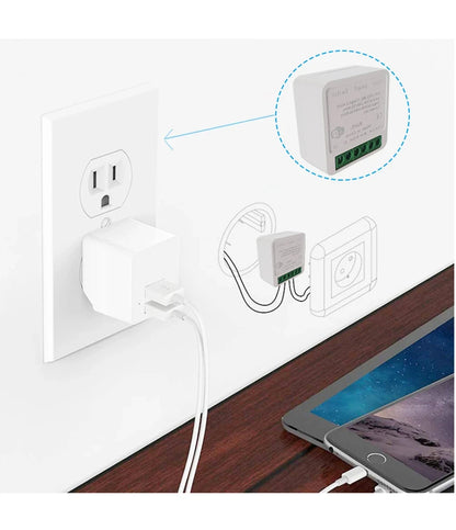 16A Mini Smart Breaker – Voice Control WiFi Switch for HomeKit, Siri, Alexa, Google, Tuya with Power Monitor