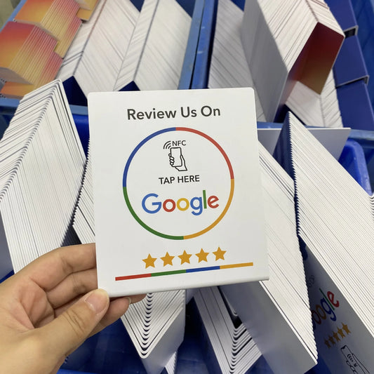 13.56MHz NFC Google Review Card - Programmable Standing Display for Business Reviews