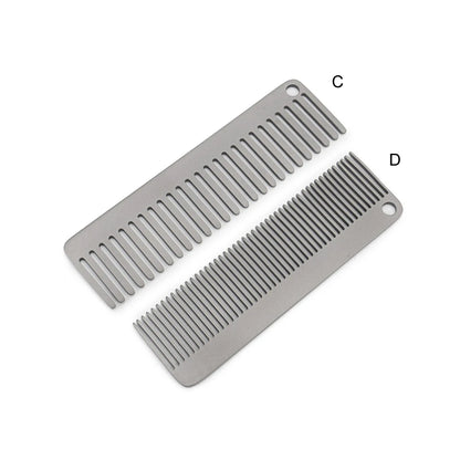 Small Titanium Alloy Portable Comb – Outdoor Camping Keychain Tool & Accessories