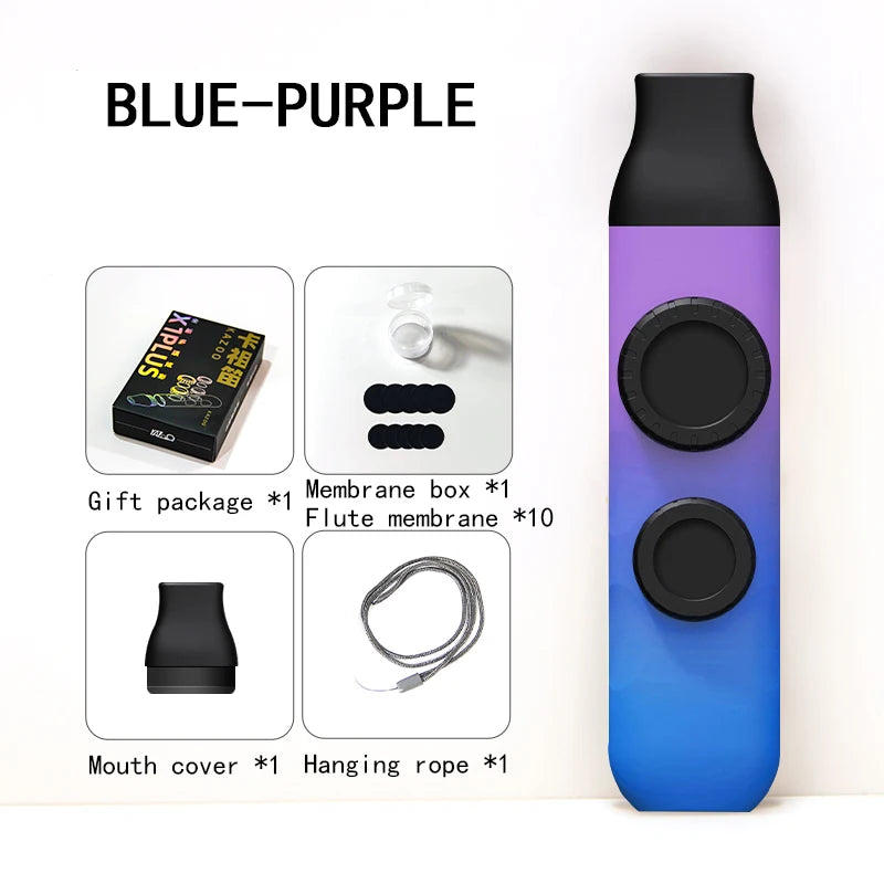 Double-Hole Kazoo Instrument - 10 Membranes Easy-to-Learn Fun Musical Instrument for Parties, Travel & Live Performances