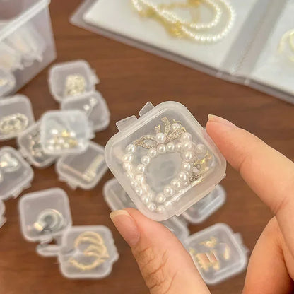 Transparent Mini Square Storage Boxes – Dustproof Plastic Case for Pills, Jewelry, Earrings (Wholesale)