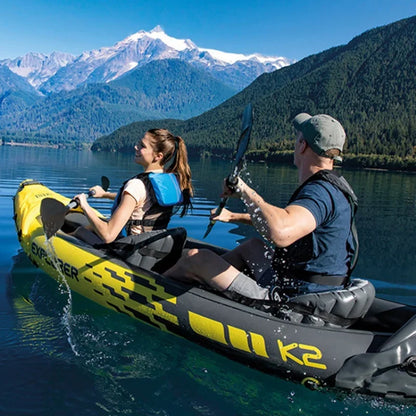 INTEX 68307 Inflatable Boat – Single/Double Drifting Raft for Kayak, Outdoor Fishing & Water Sports