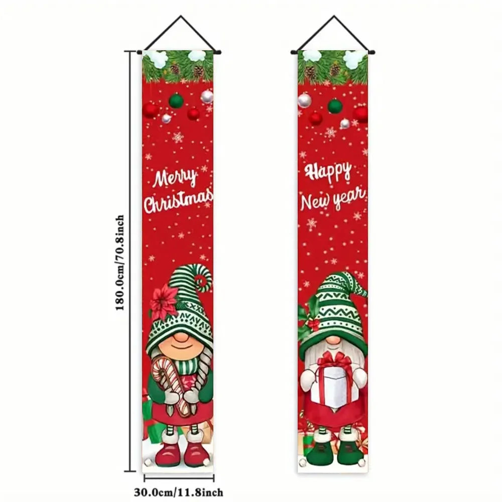Christmas Hanging Door Banner – Antithetical Couplet Wall Decoration for Merry Christmas 2026 Party & Xmas Gift