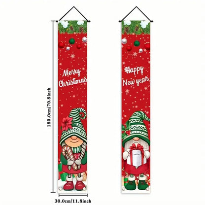 Christmas Hanging Door Banner – Antithetical Couplet Wall Decoration for Merry Christmas 2026 Party & Xmas Gift