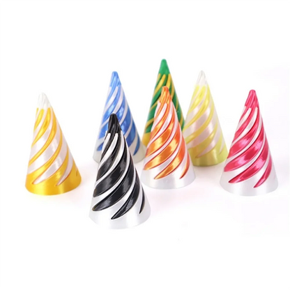3D Printed Spiral Cone Toy - Impossible Pyramid Pass-Through Sculpture, Mini Vortex Thread Illusion