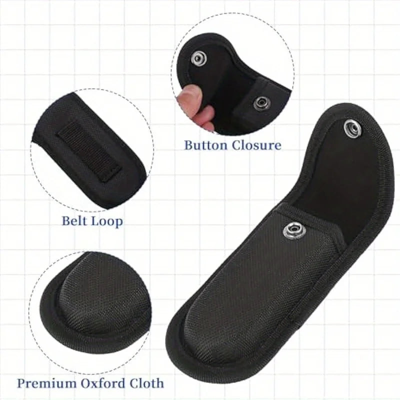 Nylon EDC Knife Pouch - Folding Knife Cover with Flashlight & Pliers Holder Carry Case