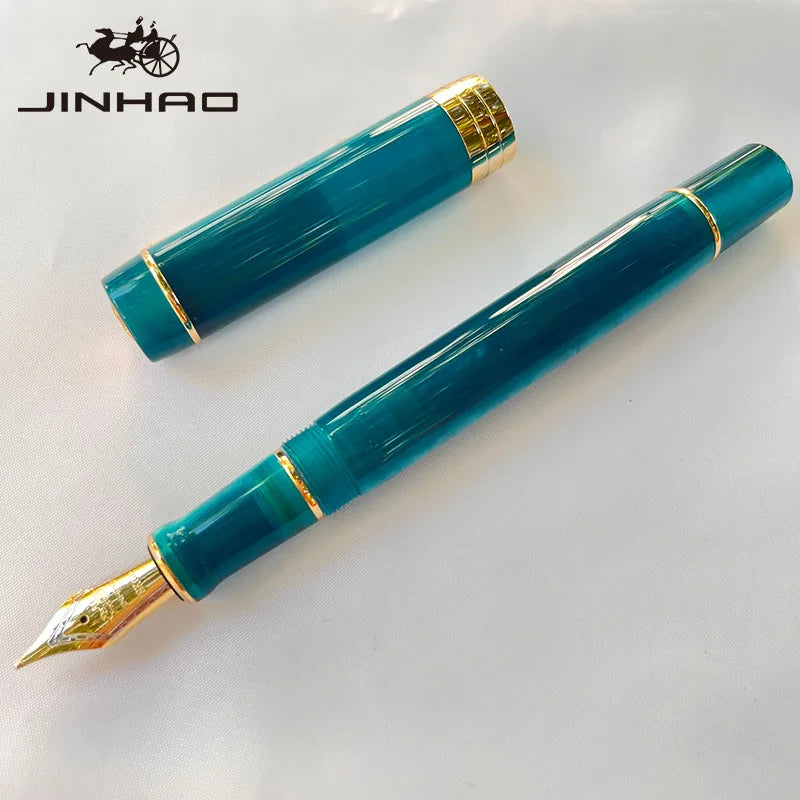 Jinhao 100 Celluloid Fountain Pen – Classic Style Fine Nib with Refillable Converter | Smooth Writing Instrument