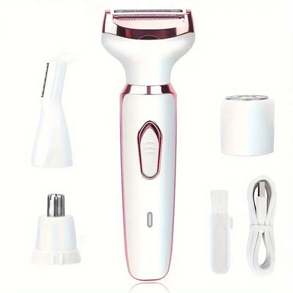 4-in-1 Electric Lady Shaver – Painless Cordless Body Hair Removal Epilator & Trimmer, Perfect Gift for Women
