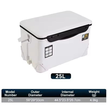 Fishing Cooler Box - Portable Insulated Fish Storage & Tackle Gear Box with Air Holes