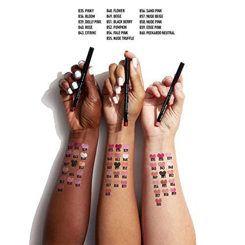 11-Color Matte Lip Liner Pencil – Waterproof, Plumping, Long-Lasting Lipstick Stain in Natural Nude & Pink Shades for Pro Lip Contouring