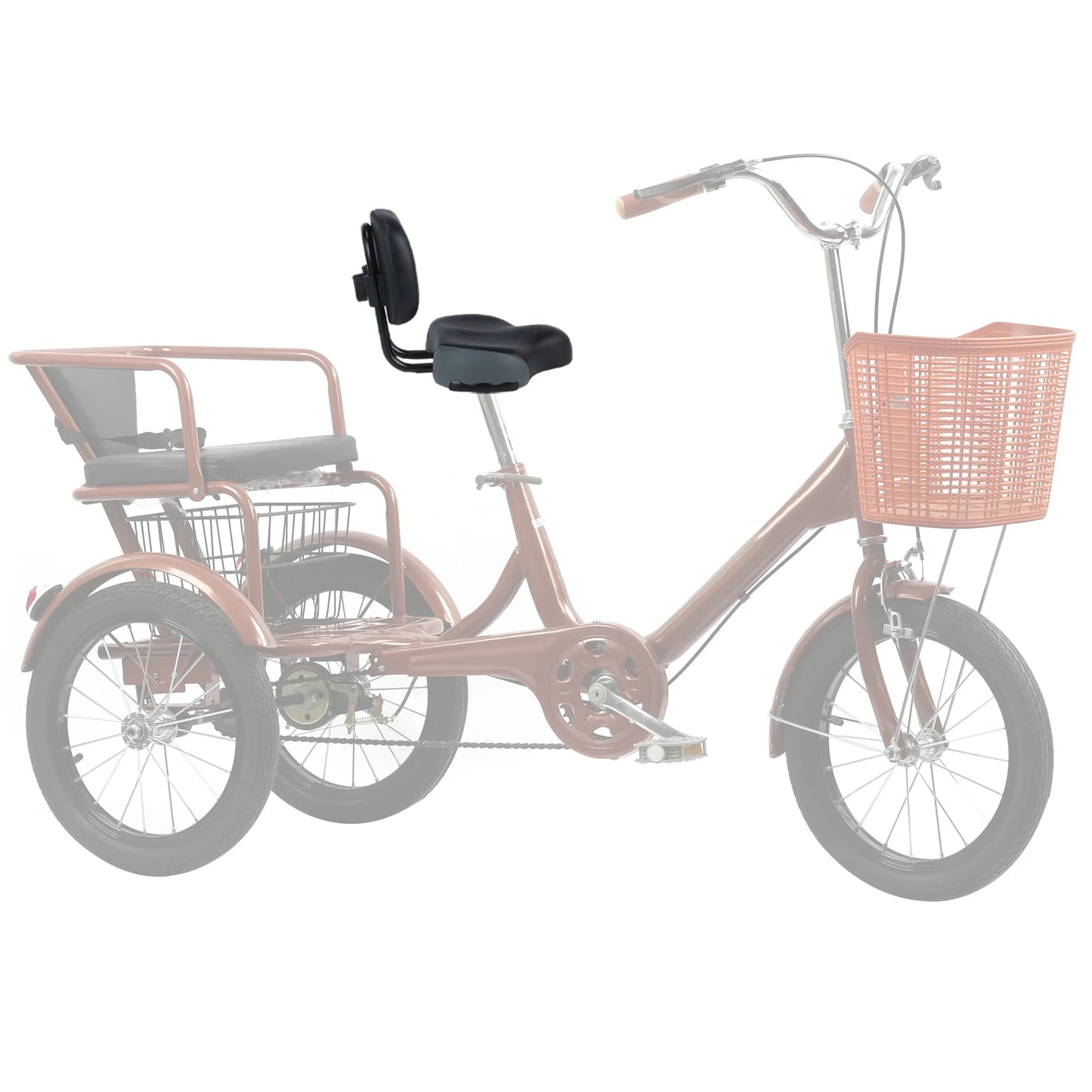 Universal Bicycle & Tricycle Comfort Saddle Seat Cushion with Backrest