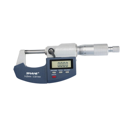 SHAHE 0.001mm Electronic Outside Micrometer — 0-25mm Digital Caliper Gauge for Precision Measurement