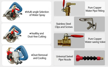 Coolant Misting Nozzle System – Dust-Proof Water Sprayer for Marble, Tile & Brick Cutting Machines