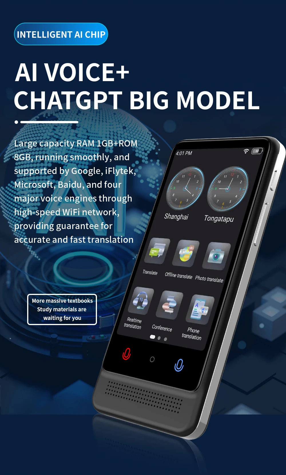Intelligent Offline Translator – 137 Languages, AI ChatGPT Translation Device for Polish, Ukrainian, Turkish, Russian & More