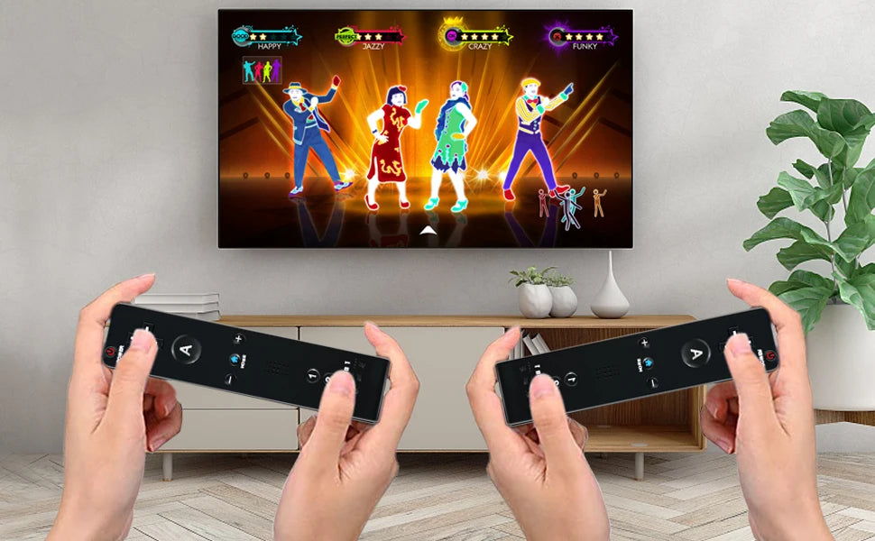 2-in-1 Nintendo Wii Controller Set — Wireless Motion Plus Gamepad with Silicone Case
