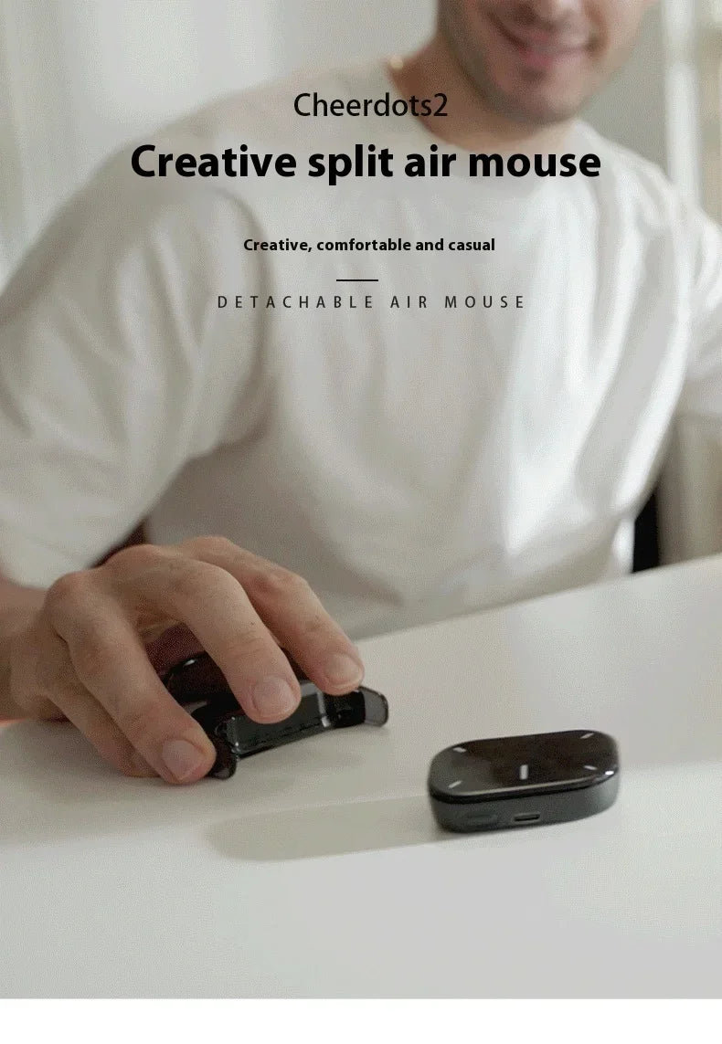 Cheerdots 2 Detachable Air Mouse – Wireless Touchpad, Laser AI Recording, ChatGPT Mobile Presenter & Remote Control