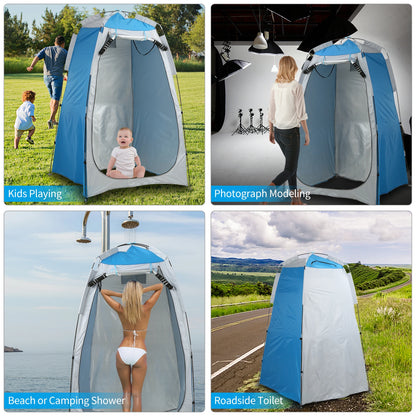 Portable Beach Shower Toilet Changing Tent – Privacy Shelter with Window, Sun & Rain Protection for Outdoor Camping Bathroom
