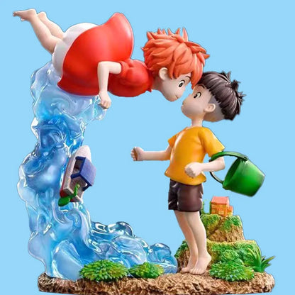 Ponyo on the Cliff PVC Figure – Ponyo & Sosuke Anime Action Figurine, Collectible Toy & Birthday Gift