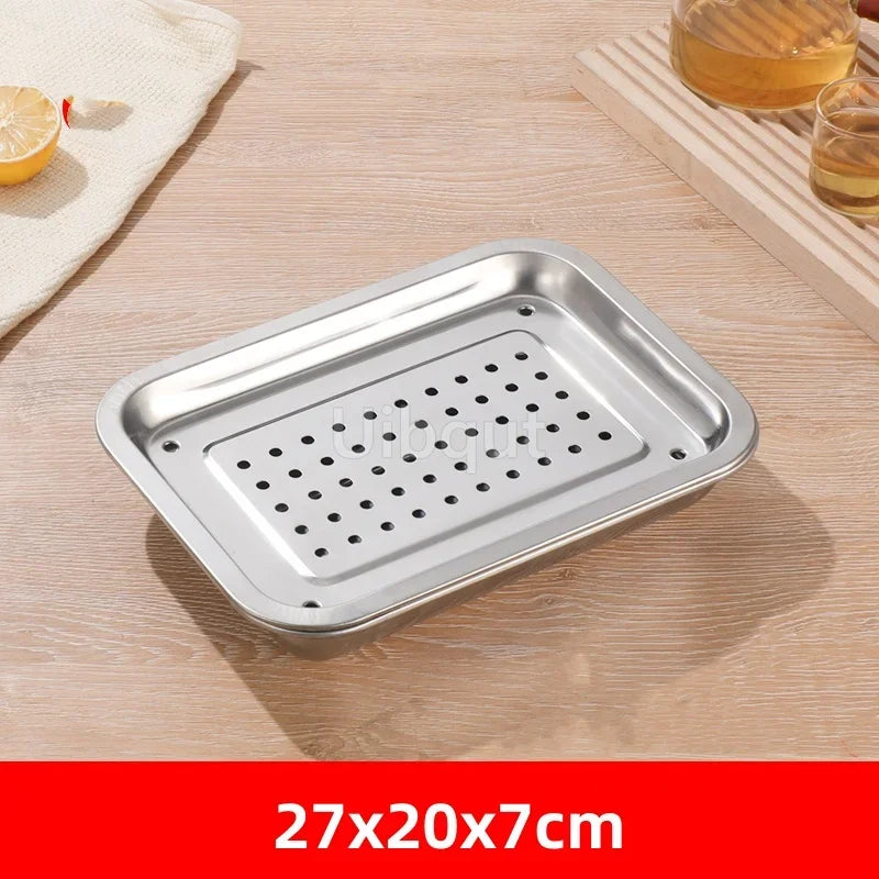 Stainless Steel Kung Fu Tea Tray with Drainage Drawer – Tea Ceremony Water Storage Board Table for Tea Room Tools