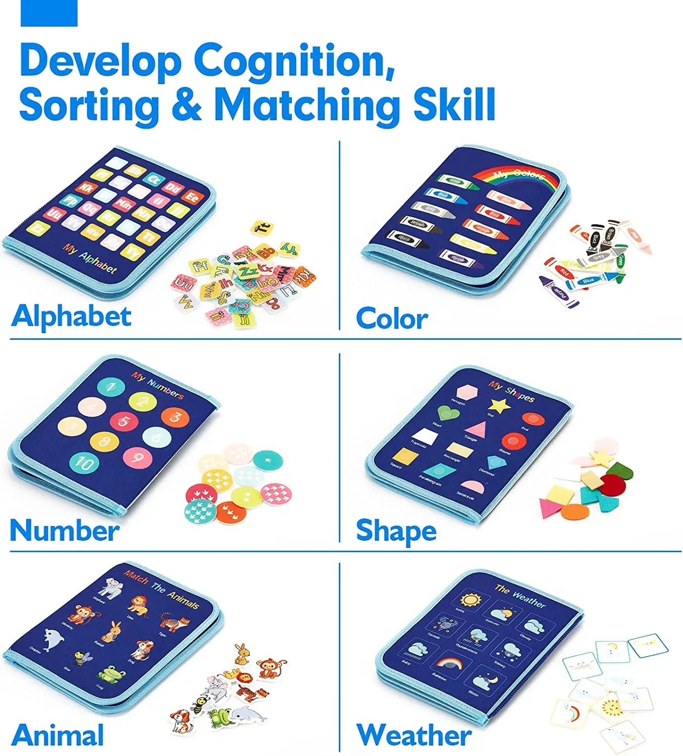 Montessori Toddler Busy Board – Educational Travel Toy for Motor Skills & Baby Learning, Perfect Christmas Gift