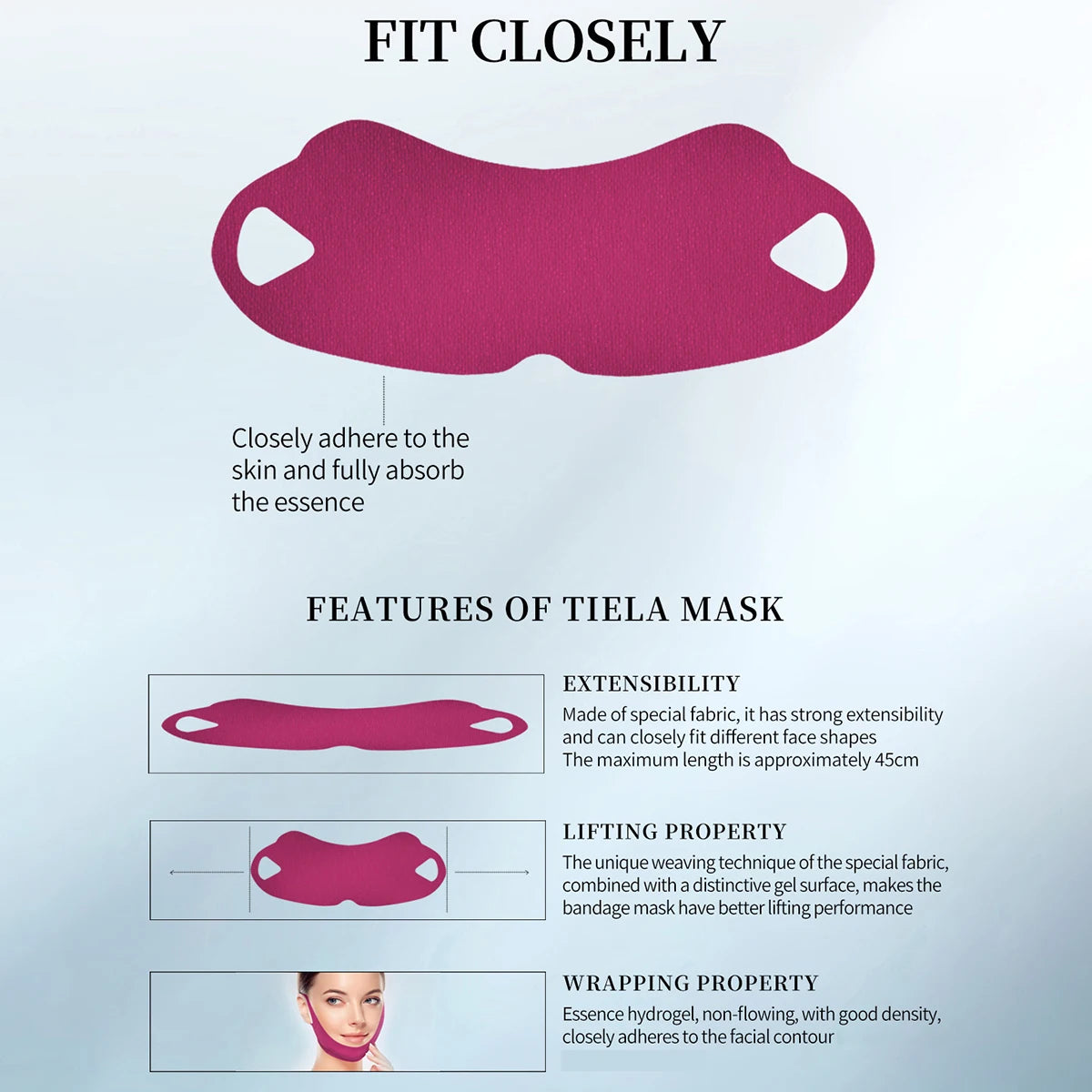 Peptide V-Shaped Firming Gel Masks - 1/3/5/10pcs Collagen Hydrating Lifting Patches for Chin & Cheek Care