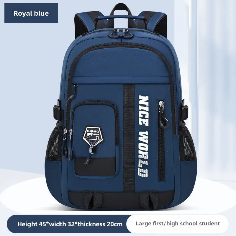 Cool Large Teenage School Backpack for Boys & Girls, Multi-Pocket Student Bookbag for Middle, High School & College