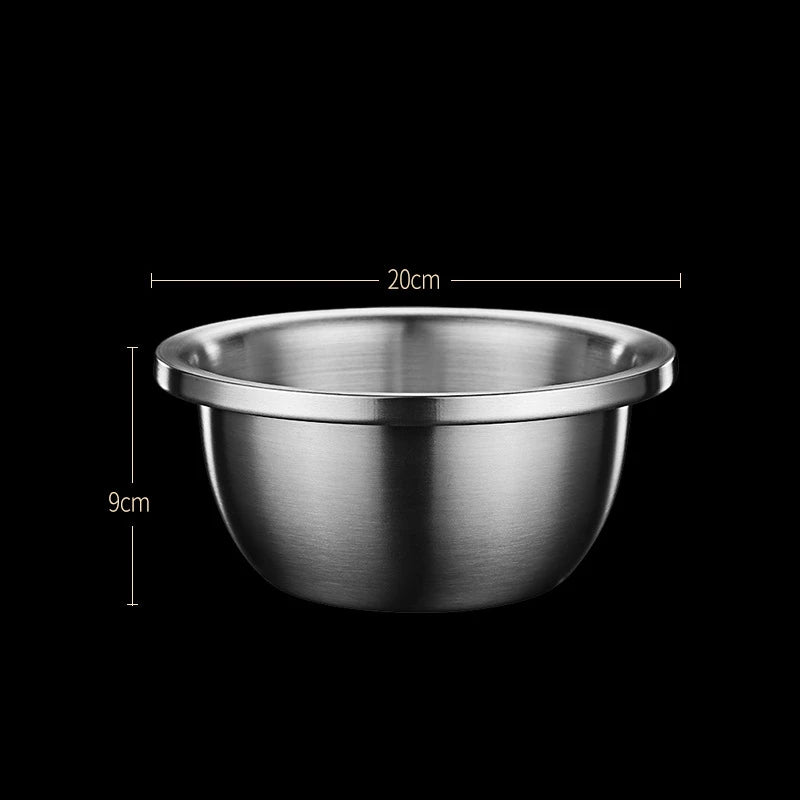 Stainless Steel Drain Basket Colander – Round Rice Cleaning Sieve & Fruit Vegetable Washing Strainer for Kitchen Use