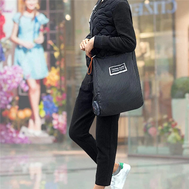Multifunctional Eco-Friendly Telescopic Disc Shopping Bag - Super Small, Portable, and Reusable Folding Storage Solution
