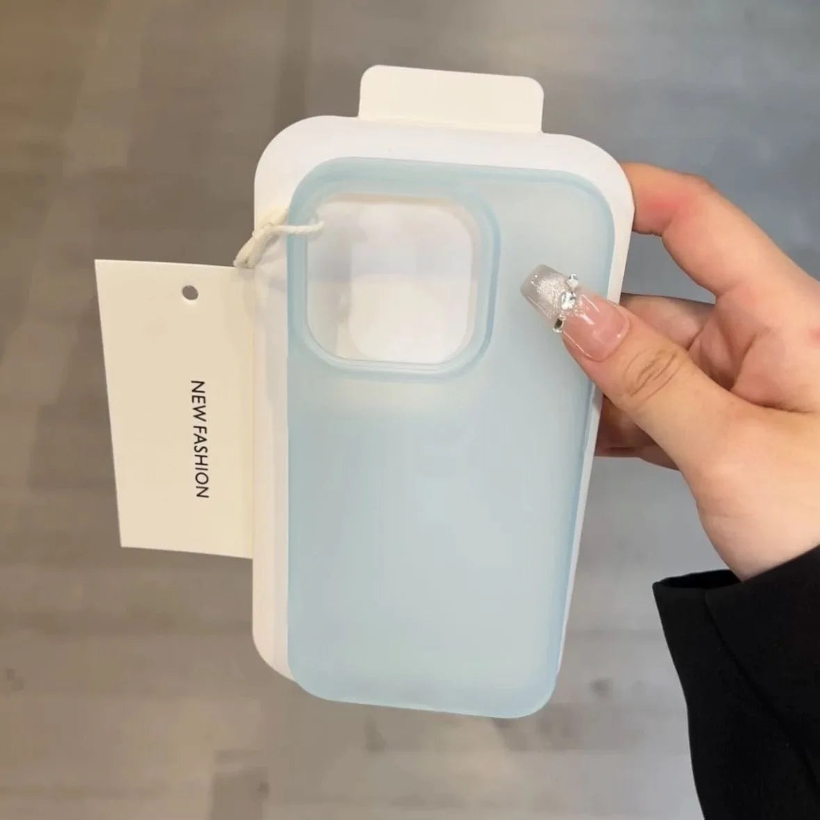 Luxury Clear Matte iPhone Case - Transparent Candy Color Soft Silicone Protective Cover