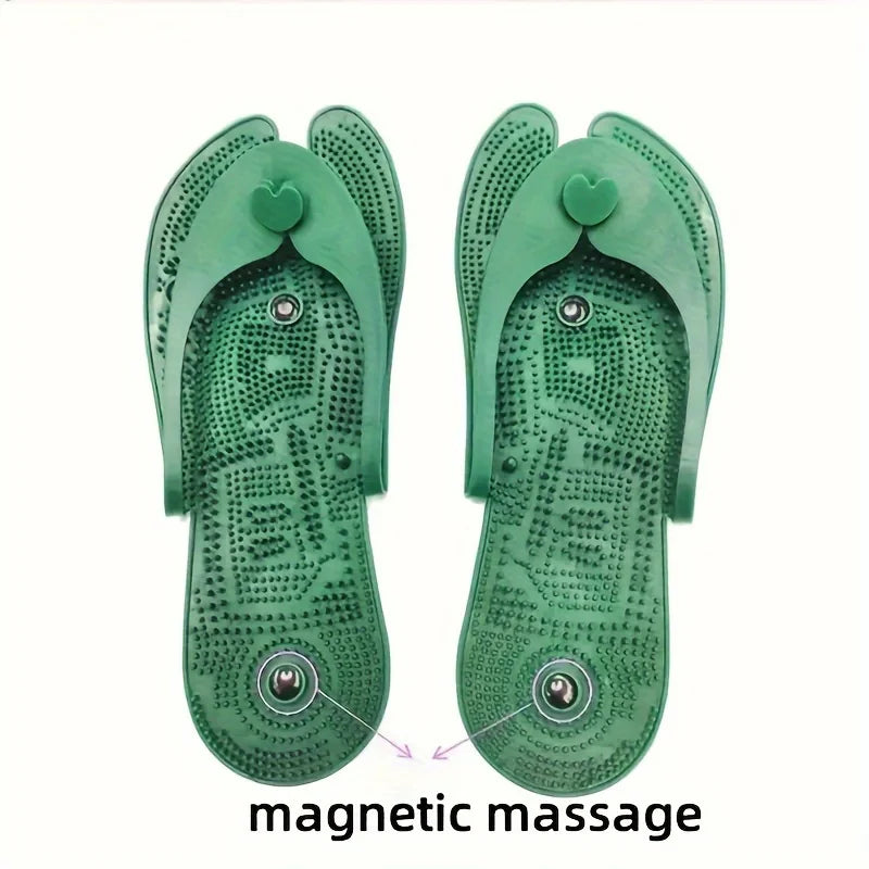 Portable Silicone Acupressure Foot Massage Slippers – Pain Relief & Circulation Boost