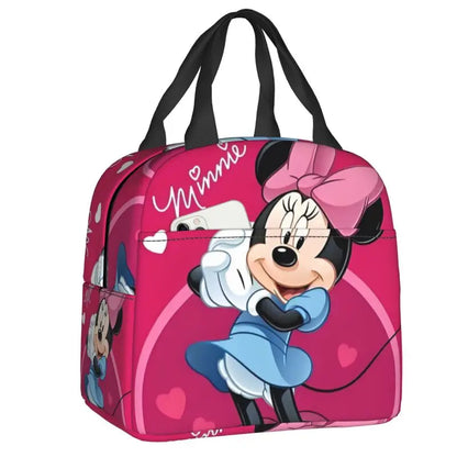 Custom Mickey Mouse Insulated Lunch Bag – Cartoon Thermal Cooler Lunch Box for Kids, Men & Women School Tote
