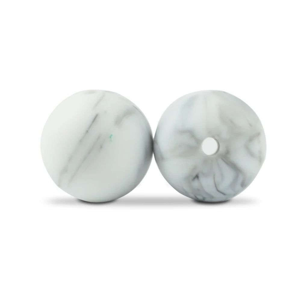 LOFCA Silicone Round Beads 20pcs - 9/12/15mm DIY Jewelry Making Beads for Bracelets, Keychains & Necklaces