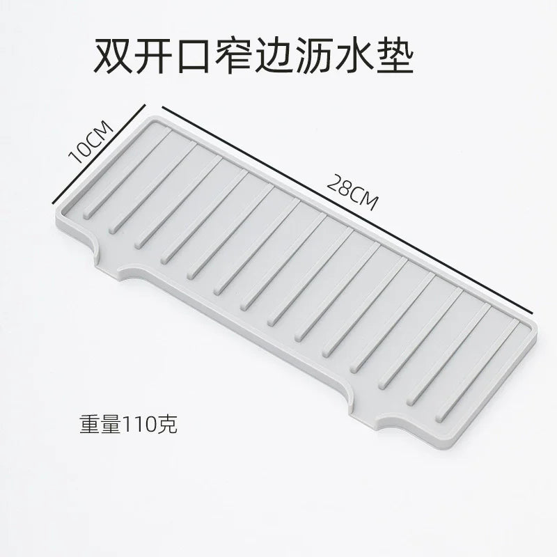 Kitchen Sink Splash Guard & Faucet Mat — Multipurpose Drip Catcher Tray for Dish Drying, Sponge & Kitchen Use