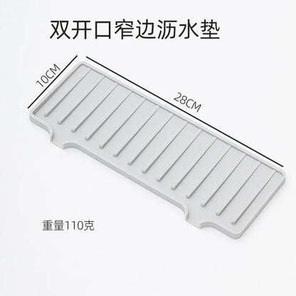 Kitchen Sink Splash Guard & Faucet Mat — Multipurpose Drip Catcher Tray for Dish Drying, Sponge & Kitchen Use