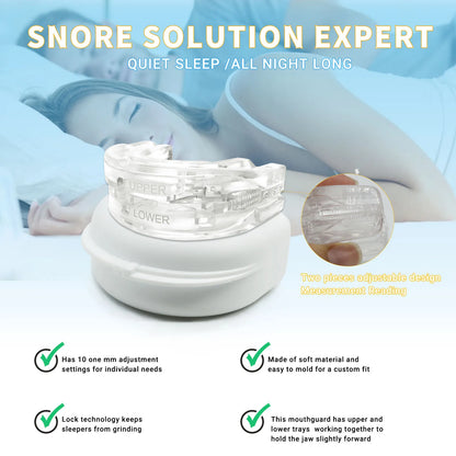 Silicone Anti-Snore Mouthpiece – Mouth Guard for Snoring, Bruxism, Sleep Apnea, and Teeth Protection