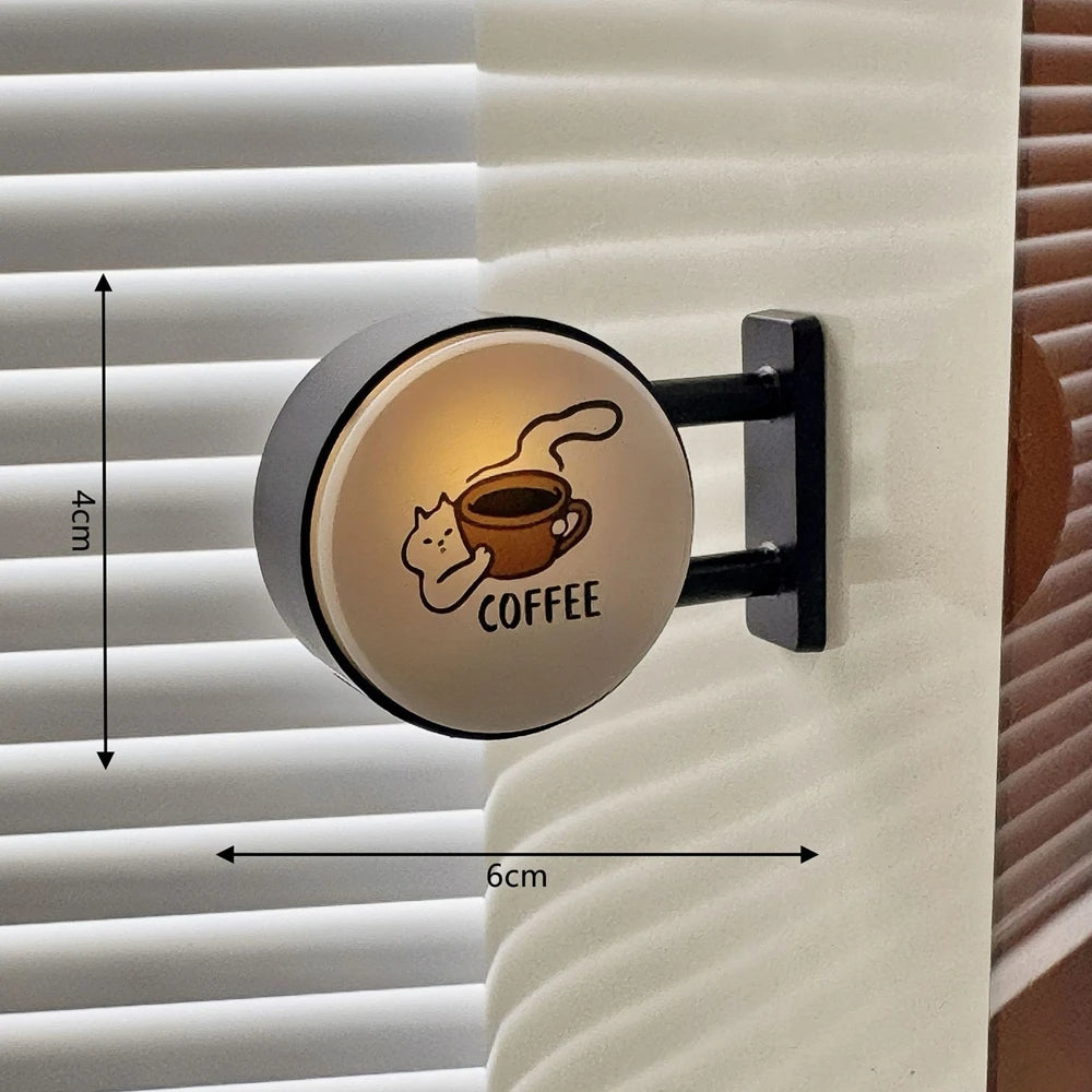 Mini Coffee Lightbox Fridge Magnet - Creative Luminous Magnetic Souvenir for Home Decor and Gifts
