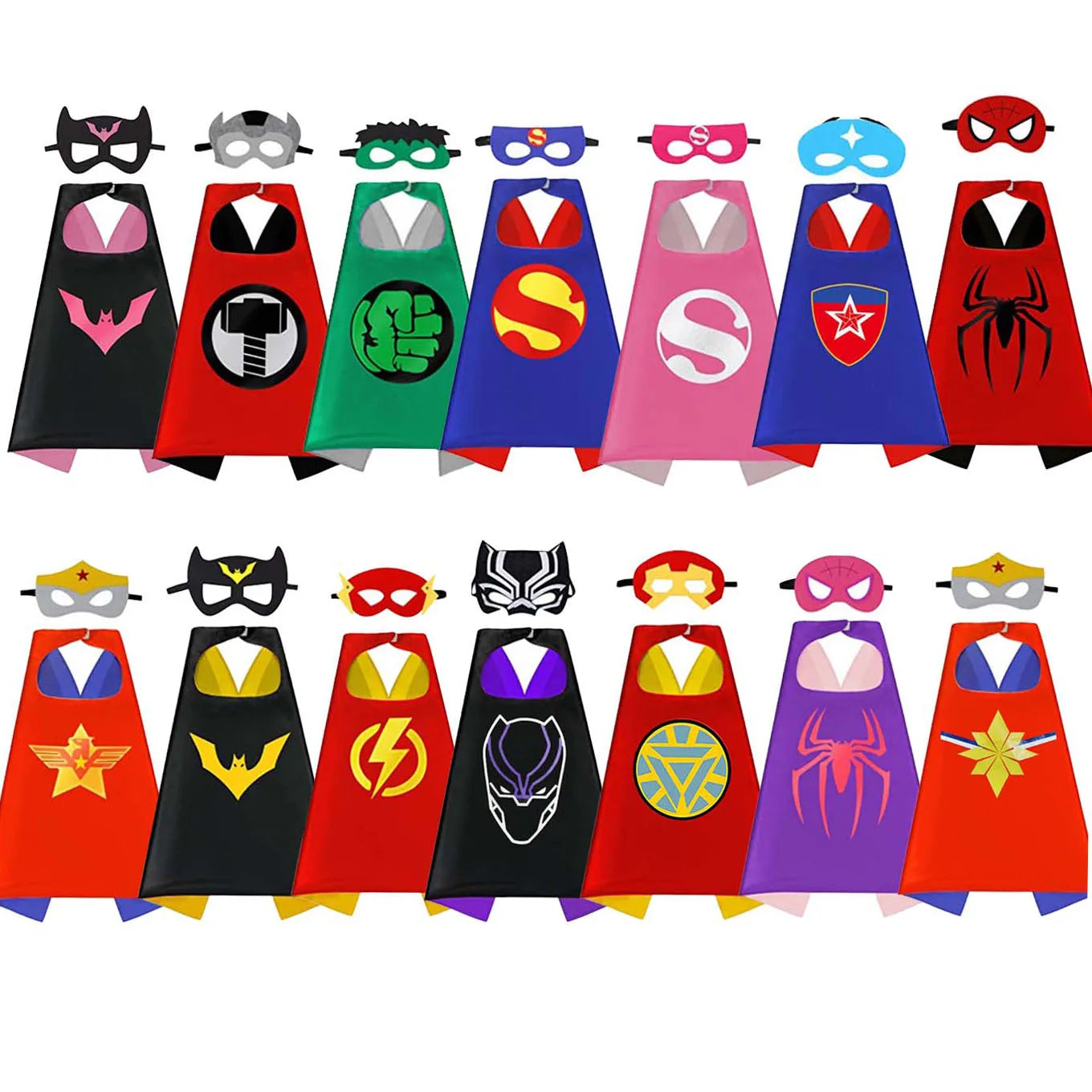Superhero Capes for Boys & Girls – Cartoon Dress-Up Costume Cloak for Birthday, Halloween & Easter Party