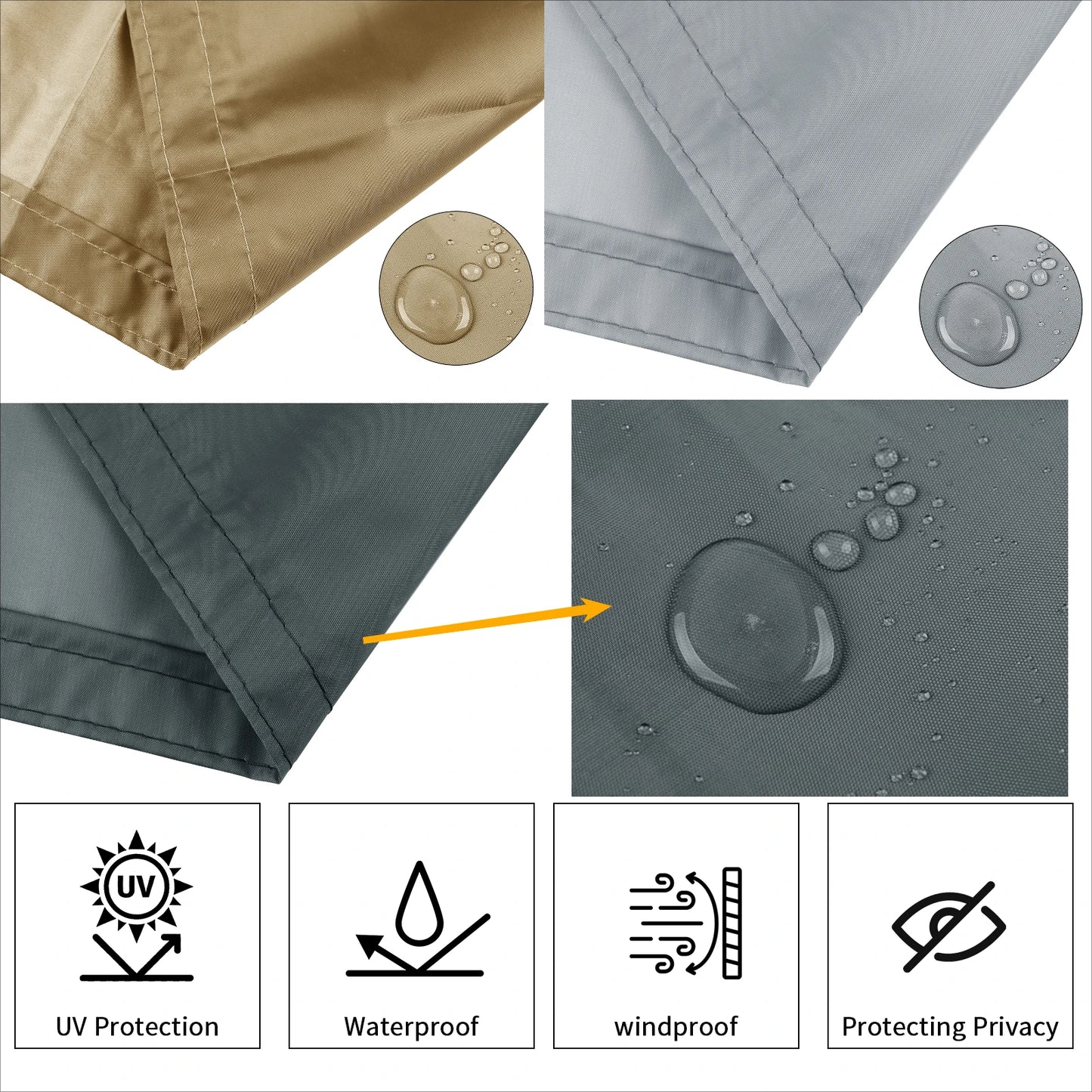 Balcony Privacy Screen – Waterproof UV Protection Shade Cloth for Patio, Garden & Pool