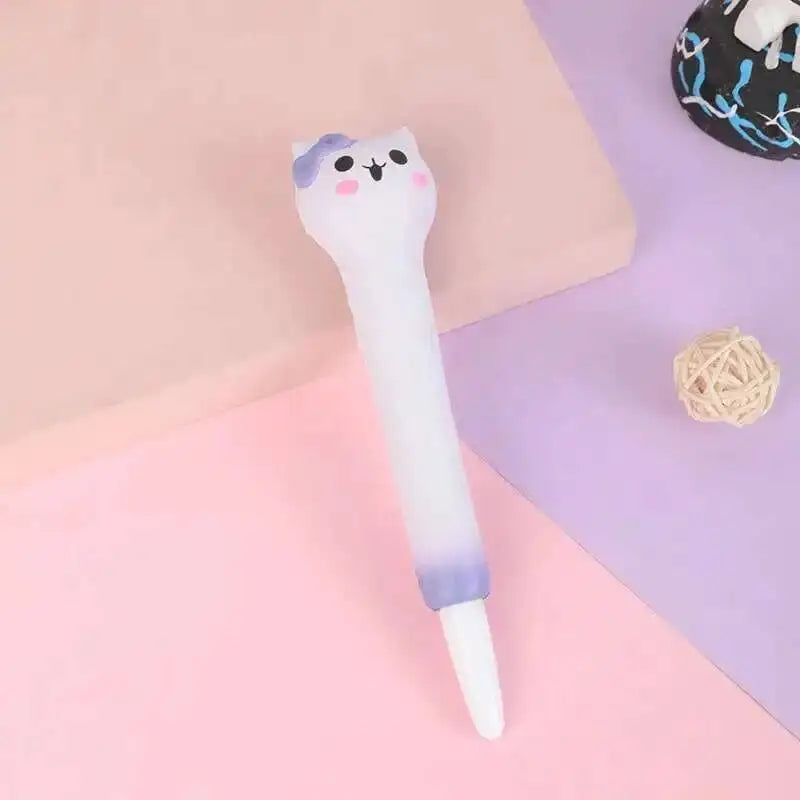 Lytwtw’s Cute Kawaii Soft Gel Pen – Creative Cartoon Stress Relief Pen for School and Office Supplies