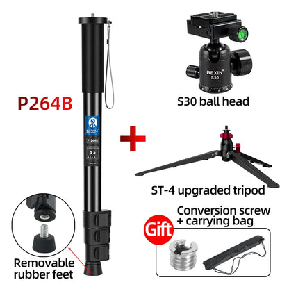 BEXIN Lightweight Aluminum Camera Monopod - DSLR Tripod Mount Adapter Support for Nikon Sony Cameras