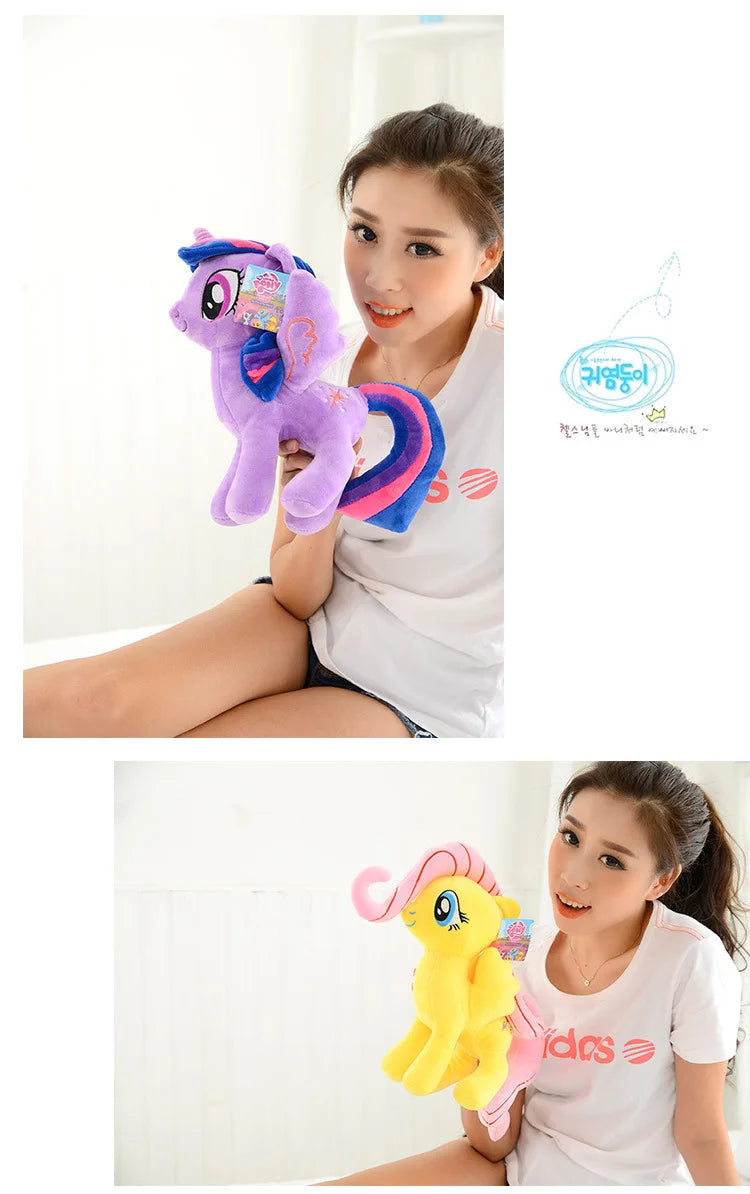 20cm My Little Pony Plush Toy – Twilight Sparkle, Rainbow Dash, Applejack, Rarity, Fluttershy & Pinkie Pie Soft Filled Doll Gift
