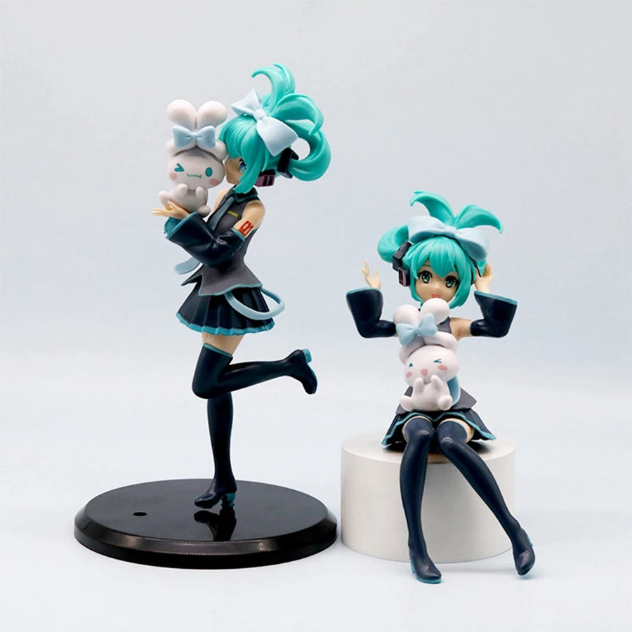 20cm Hatsune Miku x Cinnamoroll Anime Figure – Kawaii PVC Action Doll Toy Gift for Adults