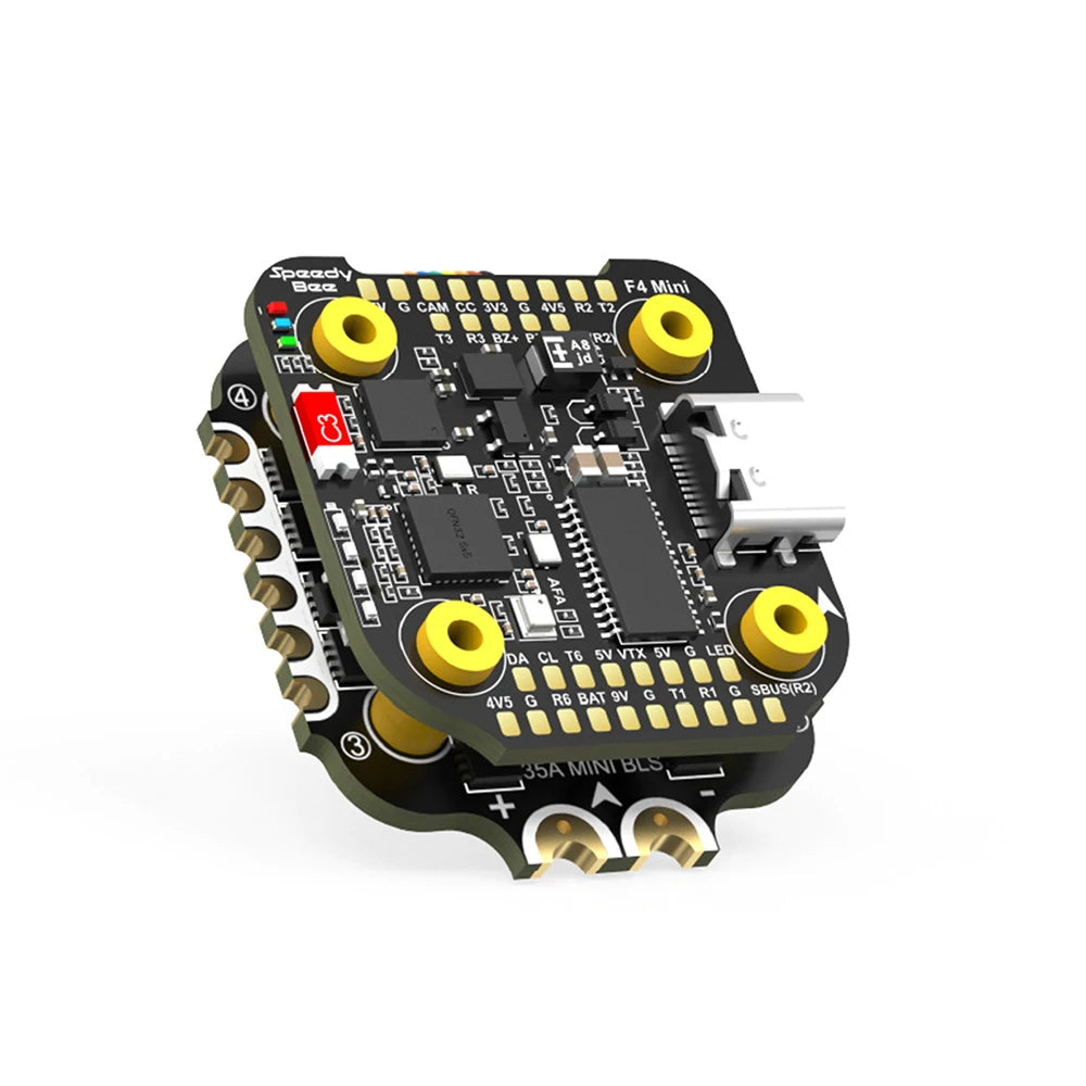 SpeedyBee F405 Mini Stack FC + BLS 35A V2 4-in-1 ESC — 20x20, Dual BECs, 3–6S for FPV Racing
